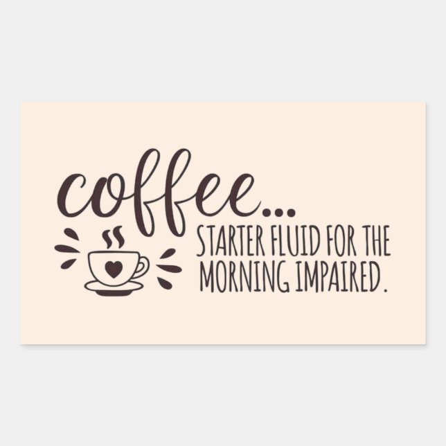 Combustible matutino: Pegatinas del Café Lover (Anverso)