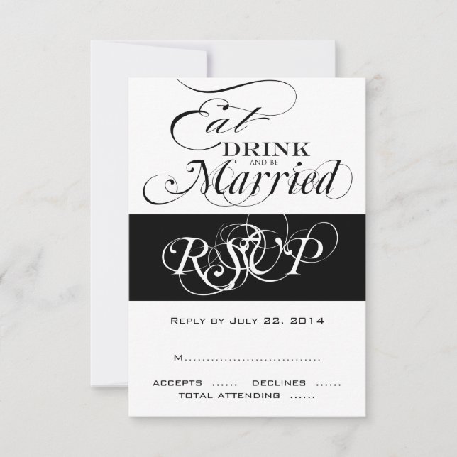 Come, Beba, Sea Casado RSVP Para Invitaciones Cuad (Anverso)