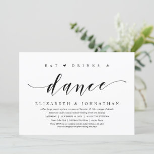 Come, Beba y Baile, Invitación de Boda Fugaz