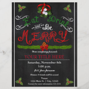 COME BEBE Y ALÉGRATE Flyer de Fiesta de Navidad en