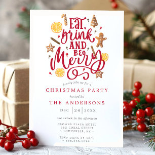 Come, Bebe y Alégrate Invitación de Navidad en Acu