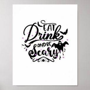 Come Bebe Y Sé Espantoso Diseño De Halloween Arte