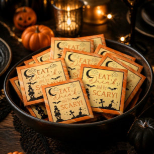 Come Bebe y Sé Espantoso Imán de Halloween Favor d