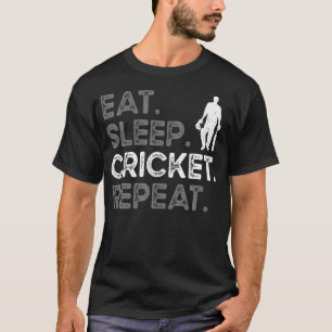 Come Cricket Duerme Repite Camiseta Hombre Aficion