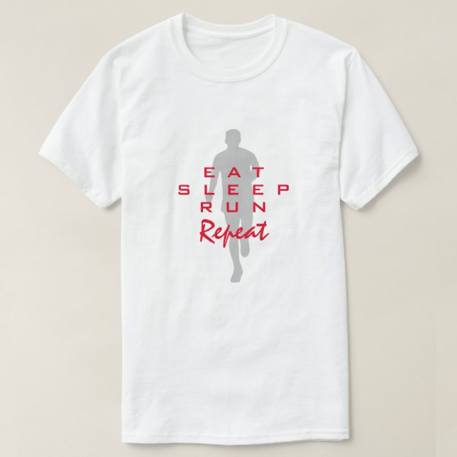 Come Dormir Correr Repetir camiseta divertida de c (Diseño del anverso)