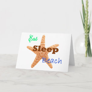 Come Dormir Playa - Tarjeta de Felicitación