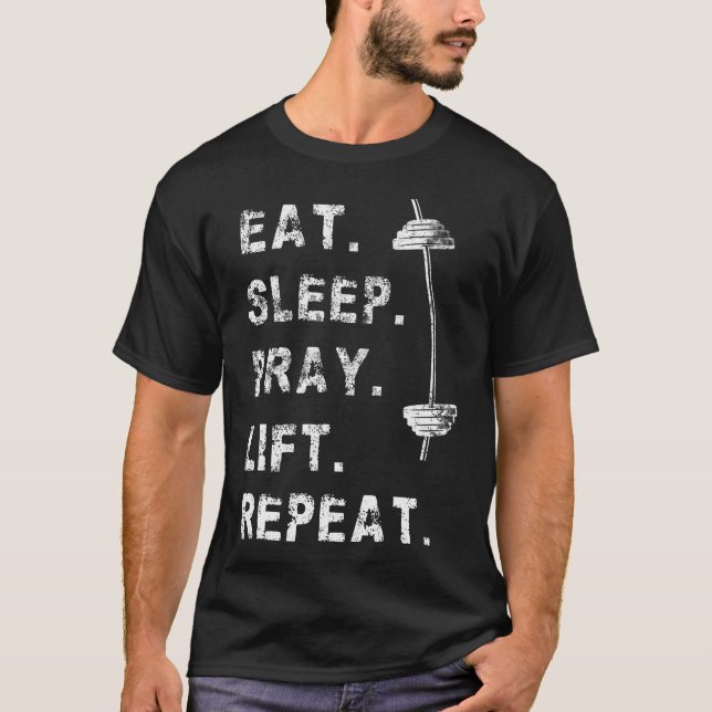 Come Dormir Rezar Levantar Repetir Camiseta Divert (Anverso)