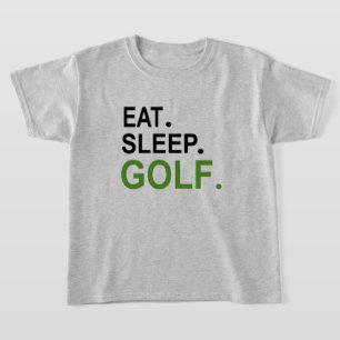 Come. Duerme. Golf. Camiseta para niños