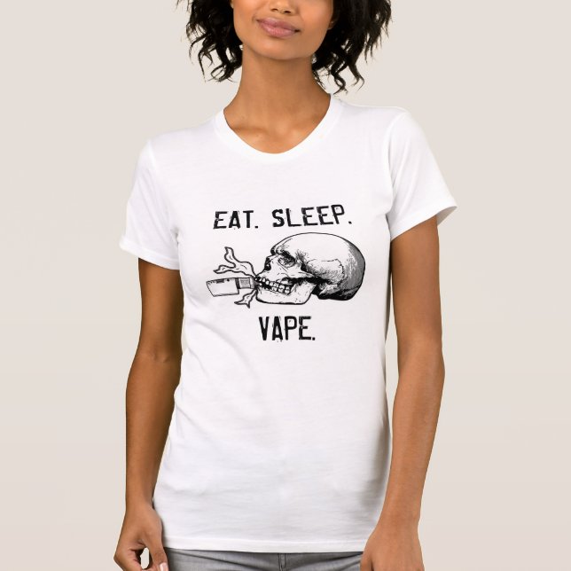 Come. Duerme. Vape. Camiseta pro-Vaping (Anverso)