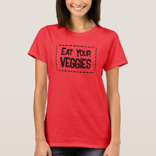 Come la camiseta de las mujeres de tus vegetales