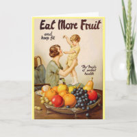 COME MÁS FRUTA tarjeta de saludo