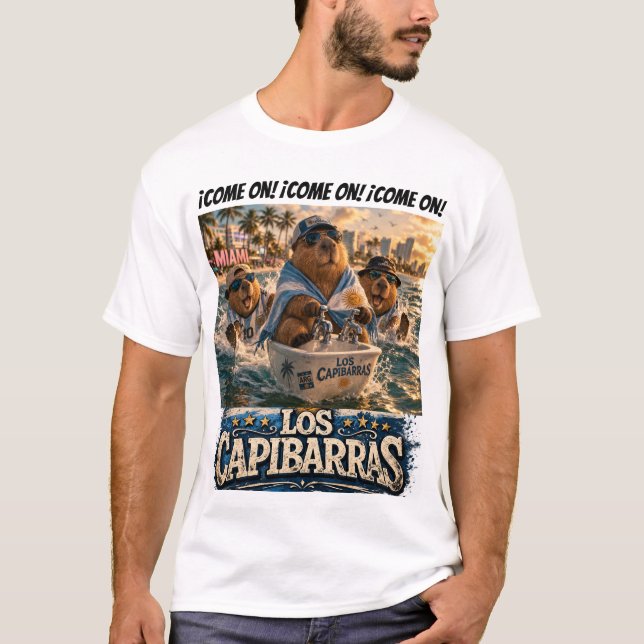 Come On Capibarras remera llena de entusiasmo  (Anverso)