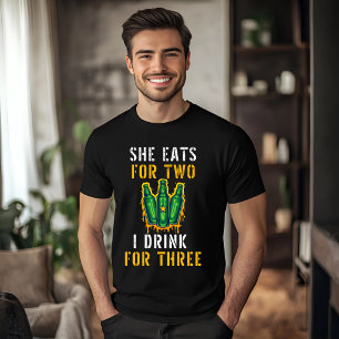 Come para dos, bebo para tres divertidas camisetas