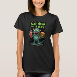 Come una bebida y sé una graciosa camiseta con mie