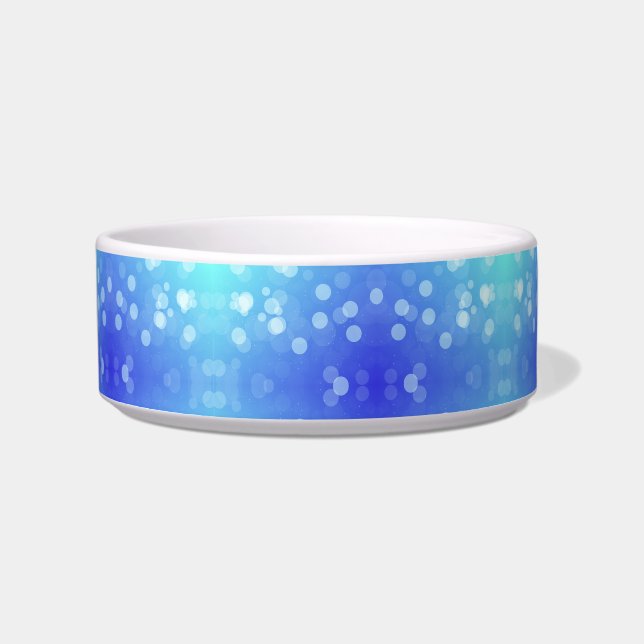 Comedero A ceramic bowl with a vibrant blue gradient design (Frente)