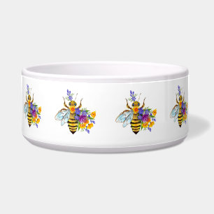 Comedero Abeja de flor con plantas silvestres