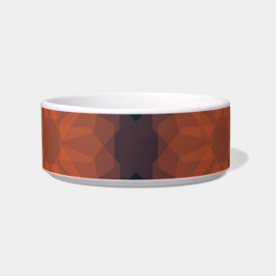 Comedero abstracción de flor geométrica moderna y naranja
