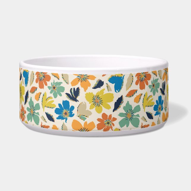 Comedero Abstract Hand-Drawn Boho Floral Pattern (Frente)