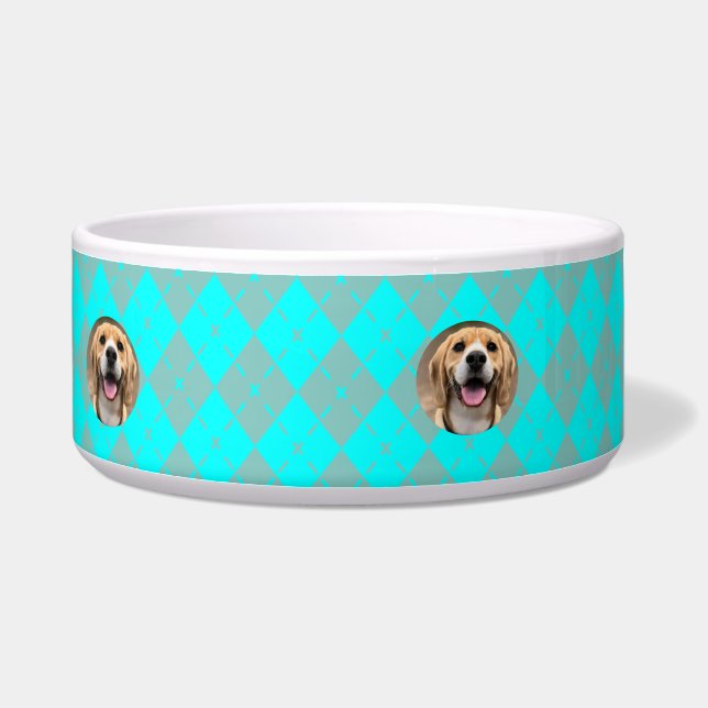 Comedero Accesorio de comida para perros con monograma mini (Derecha)