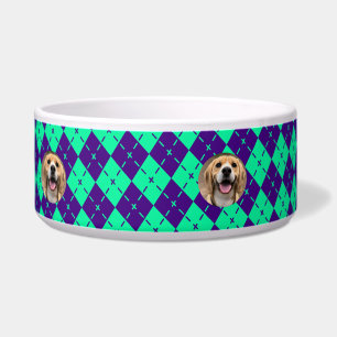 Comedero Accesorio de mascota elegante tazón de perro monog