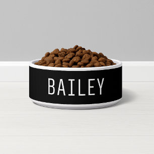 Comedero Accesorios blancos y negros personalizado Perro mí