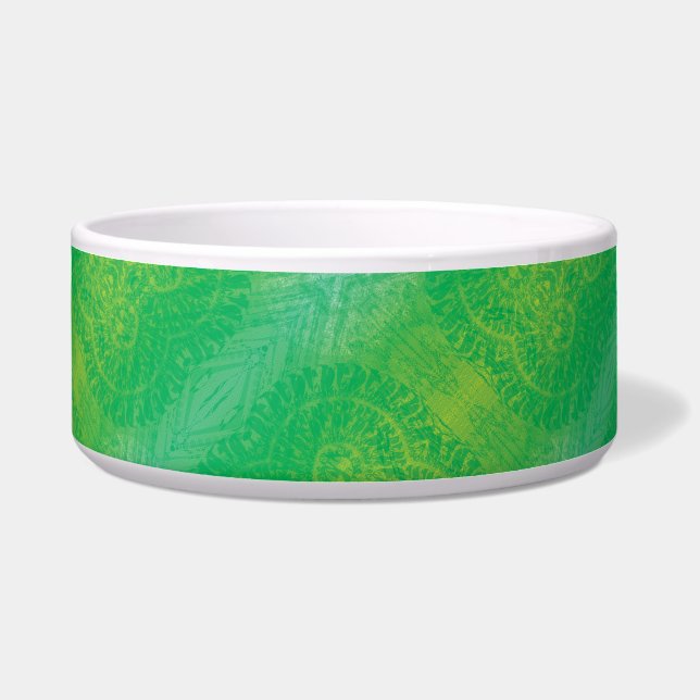 Comedero Aceptación | Medallones de Boho azul verde amarill (Frente)