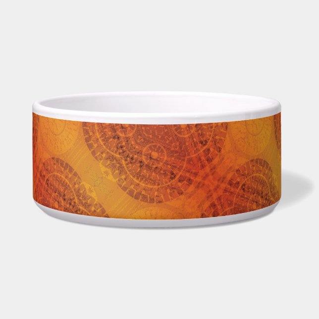 Comedero Aceptación | Medallones del Boho amarillo Naranja  (Frente)