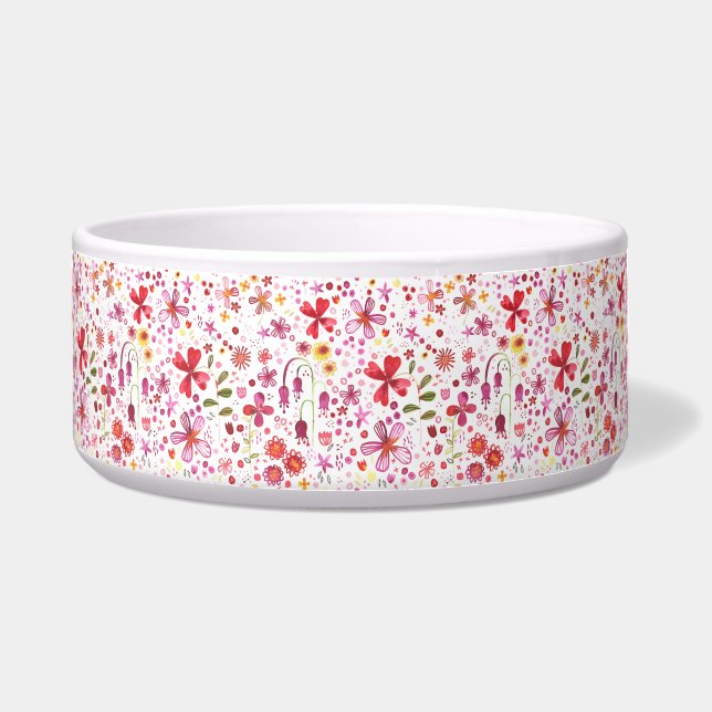 Comedero Acuarela Boho Wild Flower (Frente)