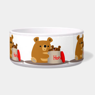 Comedero ¡Adiós, cariño! Cute Personalizado Bears Pet Bowl