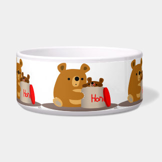 Comedero ¡Adiós, cariño! Cute Personalizado Bears Pet Bowl