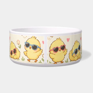 Comedero Adorables amigos pollitos kawaii, pastel dulce