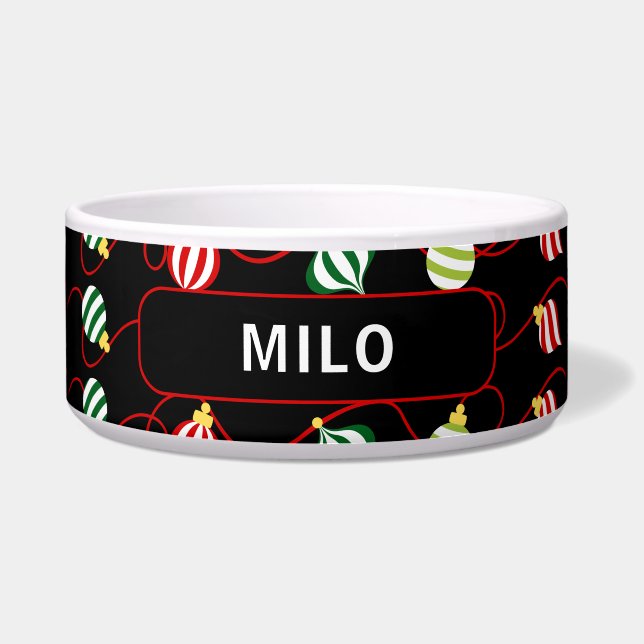 Comedero Adorno Personalizado Navidad Perro (Frente)