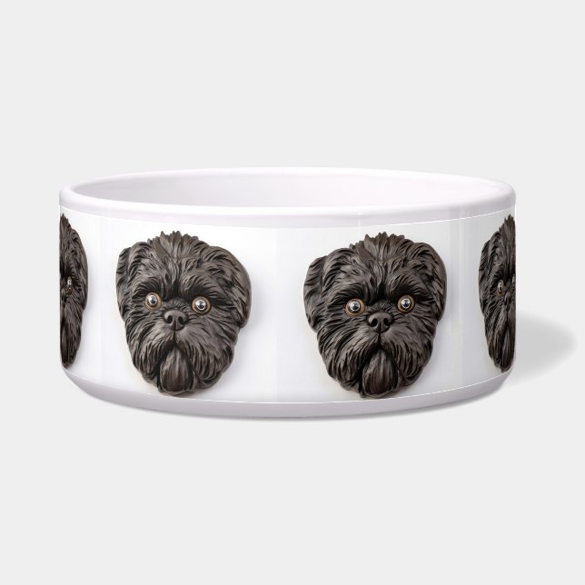 Comedero Affenpinscher inspirado en 3D (Frente)
