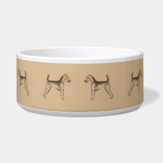 Comedero Airedale Sketch Custom Ceramic Pet Bowl