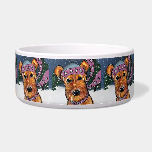 Comedero Airedale Terriers (Frente)