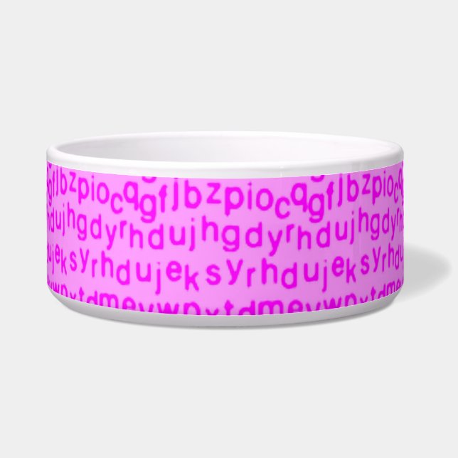 Comedero Alfabeto Rosa Oscuro (Frente)