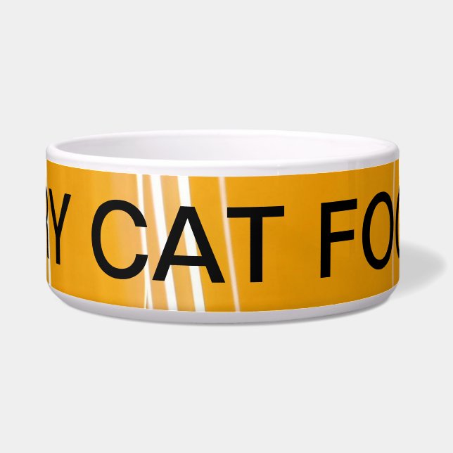 Comedero "ALIMENTO SECO PARA GATOS" Tazón de texto minimali (Frente)