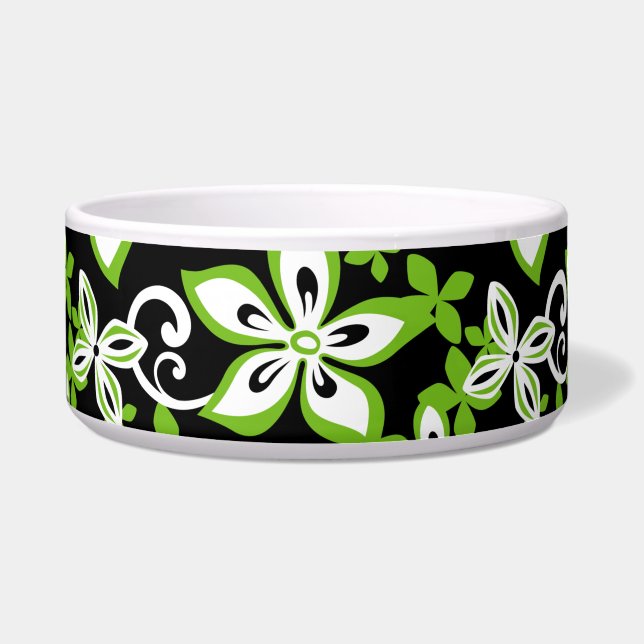 COMEDERO ALOHA HAWAII PATTERN NEGRO/LIMA (Frente)