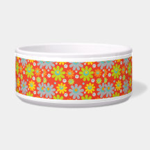 amantes de las flores Ceramic Pet Bowl