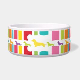 Comedero Amantes del Dachshund del arco iris