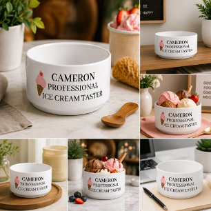 Comedero Amantes del helado divertido diseño de humor perso
