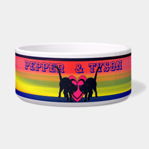 Comedero Amar a mi gato o Mascotas Color abstracto