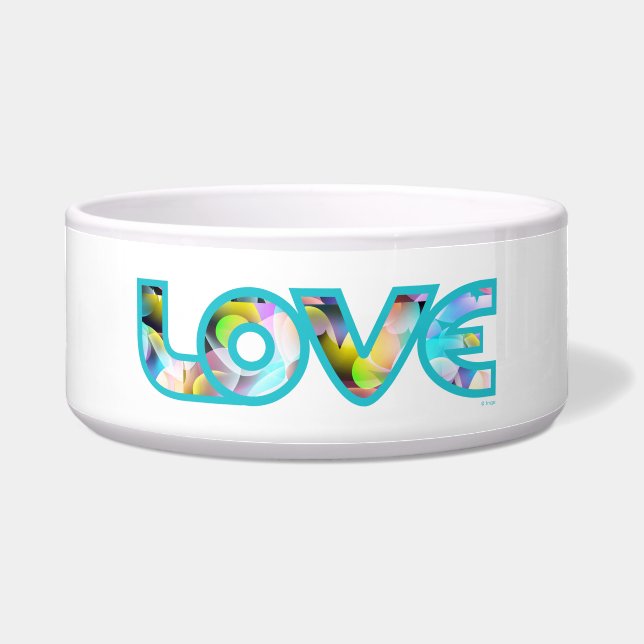 Comedero Amar a mi Mascota - turquesa (Frente)