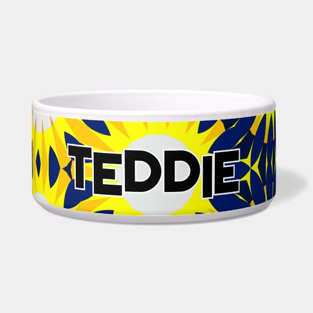 Comedero Amarillo soleado y vibrante girasol marino (Frente)