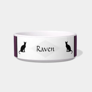 Comedero Amethyst Ceramic Pet Bowl con gatos - HAMbWG