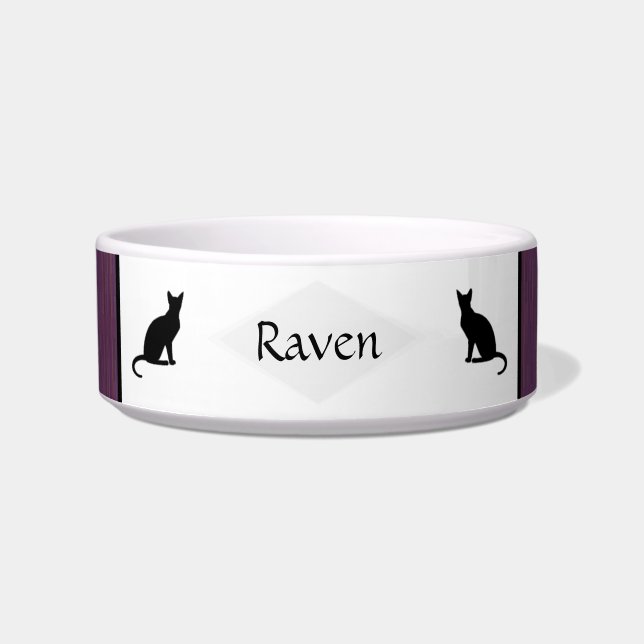 Comedero Amethyst Ceramic Pet Bowl con gatos - HAMbWG (Frente)