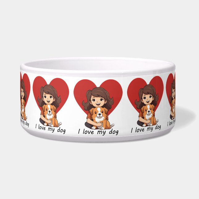 Comedero Amo a los perros (Frente)