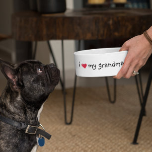Comedero Amo la comida de mi abuela Humor divertido Perro M