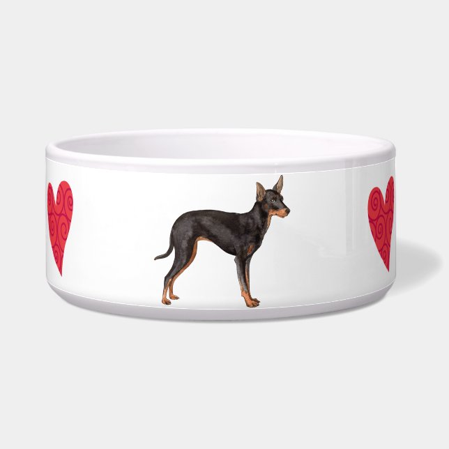 Comedero Amo mi Toy Manchester Terrier (Derecha)