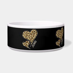 Comedero Amor Corazones Leopardo Imprimir Chita Animal Love